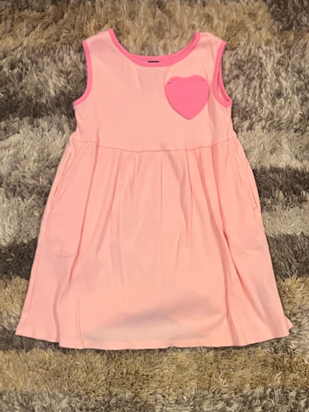 Toddler Girls Old Navy Sleeveless Heart Pocket Ribbed Dress - 5T